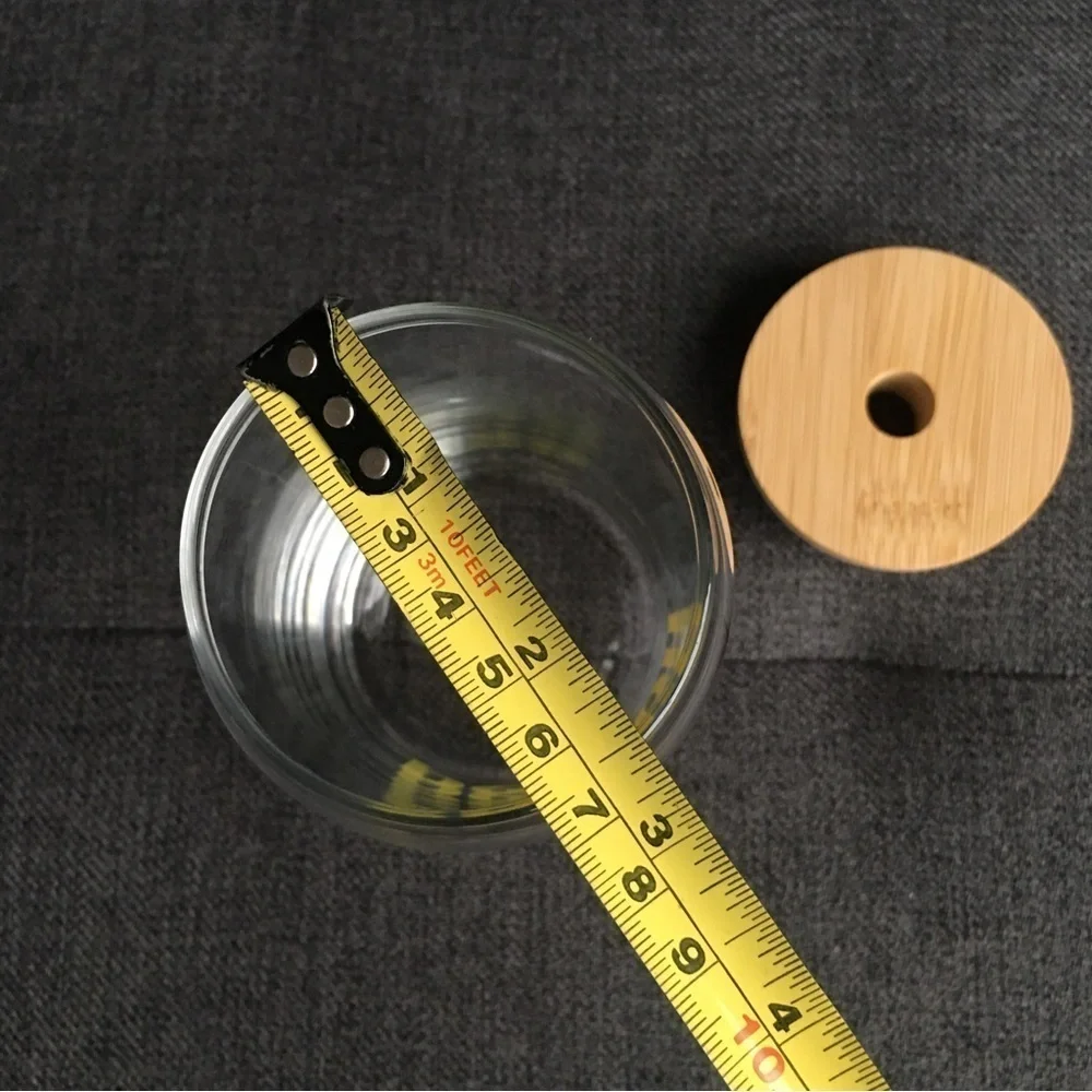 LAST CHANCE! “you’re my person” Glass Cup with Wooden Seal Top, Clear, Yellow